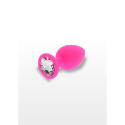 Анальная пробка Diamond Booty Jewel Medium с камнем розовый, M (207725) – фото 1
