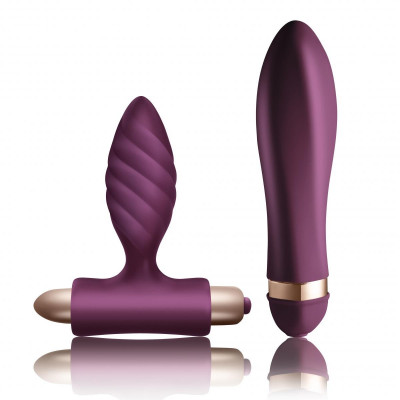 Набор анальная пробка и вибратор Rocks Off Desire, фиолетового цвета (53622) – фото 1
