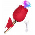 Вакуумный стимулятор клитора с вибрацией в виде розы Rose Flirting, красный, 14.5 х 5.5 см (53917) – фото 8