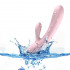 Вібратор-кролик з підігрівом, силіконовий, рожевий, 22.4 х 3.6 см (54007) – фото 3