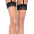 Панчохи сексуальні One Size Grace Cuban Contrast Heel Stockings від Leg Avenue, бежево-чорні (53053) – фото 4