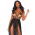 Платье эротичное с открытой грудью S/M Yours Always Open Cup Gown Set от Leg Avenue, черное (53156) – фото 6