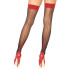 Чулки эротичные One Size Scarlet Thigh High Stockings от Leg Avenue, красно-черные (53055) – фото 3