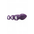 Набір анальних пробок з кристалами Dream Toys Flirts, фіолетові (53341) – фото 8