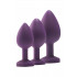 Набор анальных пробок с кристаллами Dream Toys Flirts, фиолетовые (53341) – фото 6