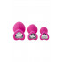 Набір анальних пробок з кристалами Dream Toys Flirts, рожеві (53340) – фото 8