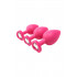 Набір анальних пробок з кристалами Dream Toys Flirts, рожеві (53340) – фото 4