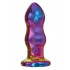 Анальная пробка рельефная с вибрацией Dream Toys Glamour Glass, стеклянная, разноцветная, 11.2 х 2.6 см (53350) – фото 6