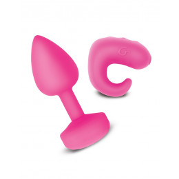 Набор анальная пробка и вибратор на палец Gvibe Gkit, розового цвета, 8 х 3 см – фото