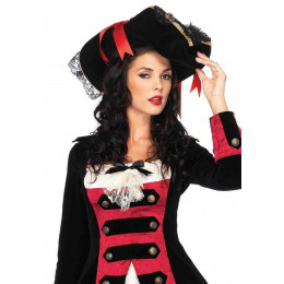 Капелюх пірата жіноча Swashbuckler Pirate Hat від Leg Avenue, чорна – фото