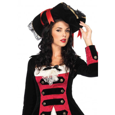Капелюх пірата жіноча Swashbuckler Pirate Hat від Leg Avenue, чорна (53127) – фото 1