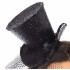 Мини-цилиндр женский Mini Glitter Top Hat от Leg Avenue, черные (53126) – фото 2