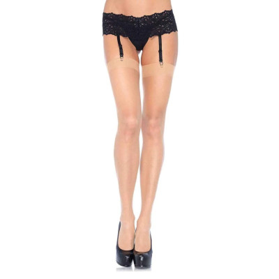 Чулки сексуальные One Size Dex Sheer Stockings от Leg Avenue, бежевые (53050) – фото 1