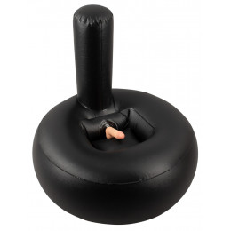 Надувна секс-подушка NMC, з вбудованим вібратором, чорна