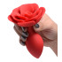Анальна пробка з трояндочкою Master Series, силіконова, Червона, 12.7 х 3.8 см (46357) – фото 4