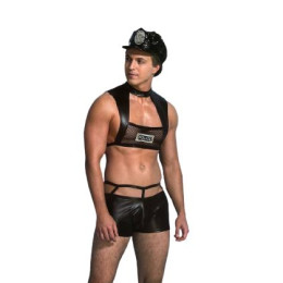 Костюм сексуального полицейского L/XL Sunspice, черный, 3 предмета