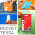 Міні мастурбатор нереалістичний Tenga Pocket Block Edge, з рельєфом, білий, 7.5 х 5.5 см (214942) – фото 2