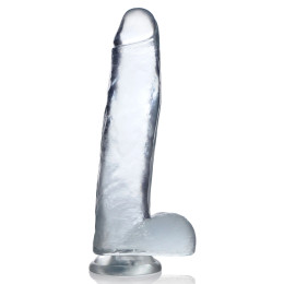Фаллоимитатор реалистичный Jock Curve Toys, на присоске, прозрачный, 23.3 х 6 см
