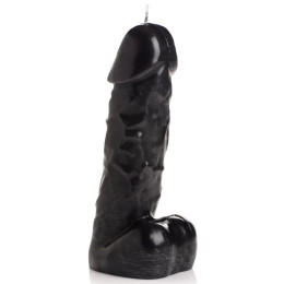 Низькотемпературна свічка у формі пеніса Master Series Spicy Pecker, чорна – фото