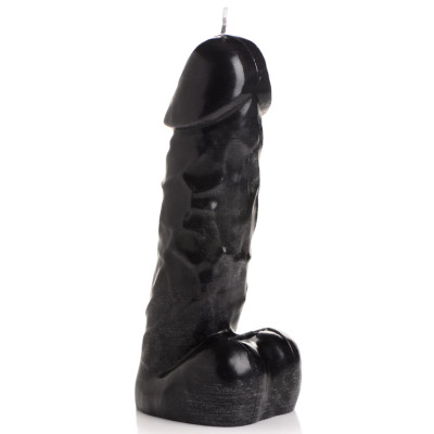 Низкотемпературная свеча в форме пениса Master Series Spicy Pecker, черная (214505) – фото 1
