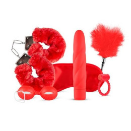 Набір секс-іграшок і БДСМ-аксесуарів LoveBoxxx I Love Red, 6 предметів, червоний – фото