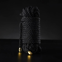 Бондажна мотузка Sevanda, конопляна, чорна, 8 м – фото