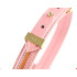 Ошейник с бантиком и поводком Sevanda, кожа и металл, розовый (216183) – фото 4