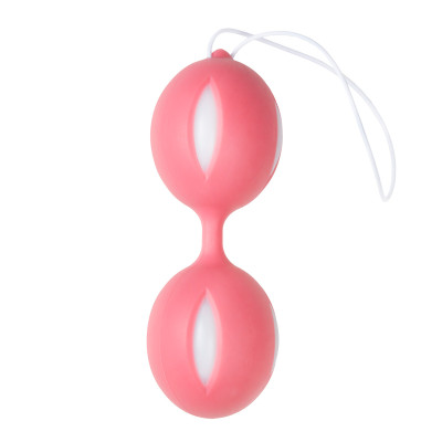 Вагинальные шарики со смещенным центром тяжести Easytoys, силиконовые, розовые, 46 г (216428) – фото 1