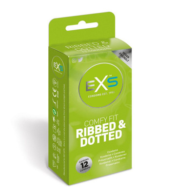 Презервативы рельефные EXS Ribbed & Dotted, 12 шт. (204724) – фото 1