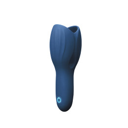 Мастурбатор для голівки статевого члена з вібрацією ns Novelties, синій, 7 х 3.7 см – фото