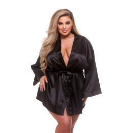 Сексуальний халат XL Baci, чорний – фото