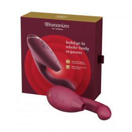 Бесконтактный вибратор-стимулятор Womanizer Duo 2 Bordeaux, бордовый – фото