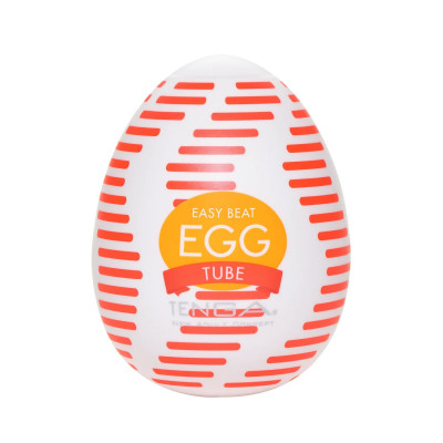 Мастурбатор нереалистичный Tenga Egg Tube Easy Beat, рельефный, со смазкой, 49 × 49 × 61 мм (205095) – фото 1