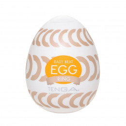 Мастурбатор нереалистичный Tenga Ring Egg Easy Beat, рельефный, со смазкой, 49 × 49 × 61 мм