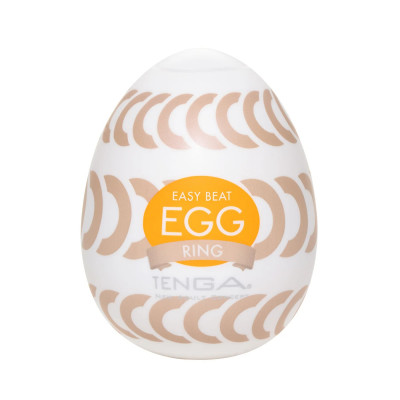 Мастурбатор нереалістичний Tenga Ring Egg Easy Beat, рельєфний, зі змазкою, 49 × 49 × 61 мм (205097) – фото 1