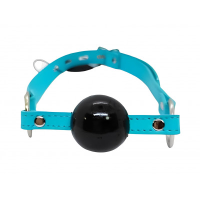 Кляп-шарик, черно-голубой, 5 см (205199) – фото 1