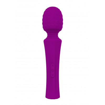 Вібромасажер з силікону, фіолетовий, 21 х 4.5 см (53898) – фото 1