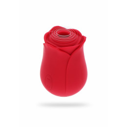 Вакуумный стимулятор клитора в виде розы Toy Joy, силиконовый, красный
