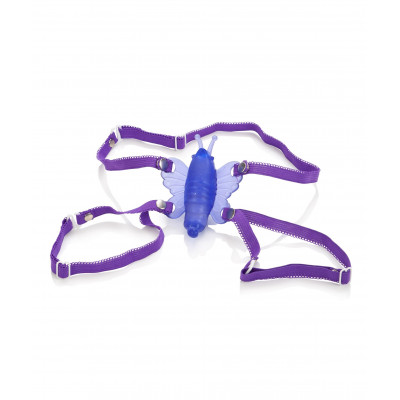 Вибратор-бабочка для клитора California Exotic, на ремнях, фиолетовый (203782) – фото 1