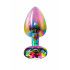 Анальная пробка S с кристаллом Toy Joy, разноцветная, 7.2 х 2.7 см (203736) – фото 3