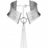 Колье-ошейник с цепочкой Bijoux Indiscrets, серебряное, 59 см (30906) – фото 5
