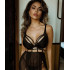 Сукня еротична з відкритими грудьми S / M Yours Always Open Cup Gown Set від Leg Avenue, чорна (53156) – фото 7