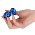 Анальная пробка с кристаллом S Toyz4Lovers, металлическая, синяя, 7 х 2.8 см (206606) – фото 4