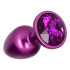 Анальная пробка с кристаллом S Toyz4Lovers, металлическая, фиолетовая, 7 х 2.8 см (206605) – фото 5