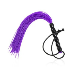 Мини-флоггер с бусинами на ручке, силиконовый, фиолетовый – фото