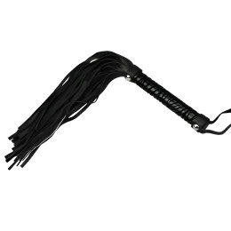 Флоггер з текстурованою ручкою, чорний, M – фото
