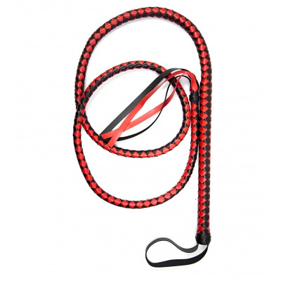 Батіг плетений, чорно-червоний, 190 см (205327) – фото 1