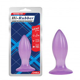 Анальная пробка Chisa Hi-Rubber, фиолетовая, 12.3 х 4.3 см