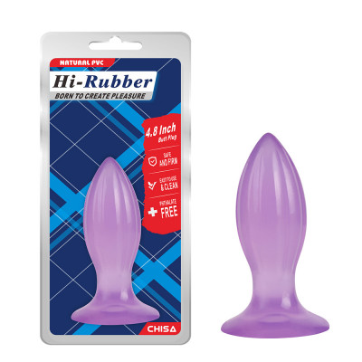 Анальная пробка Chisa Hi-Rubber, фиолетовая, 12.3 х 4.3 см (205461) – фото 1