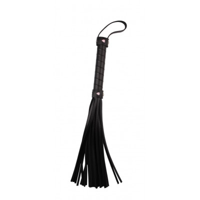 Флоггер з петлею Pleasure Whip, чорний, 46 см (38808) – фото 1